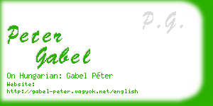 peter gabel business card